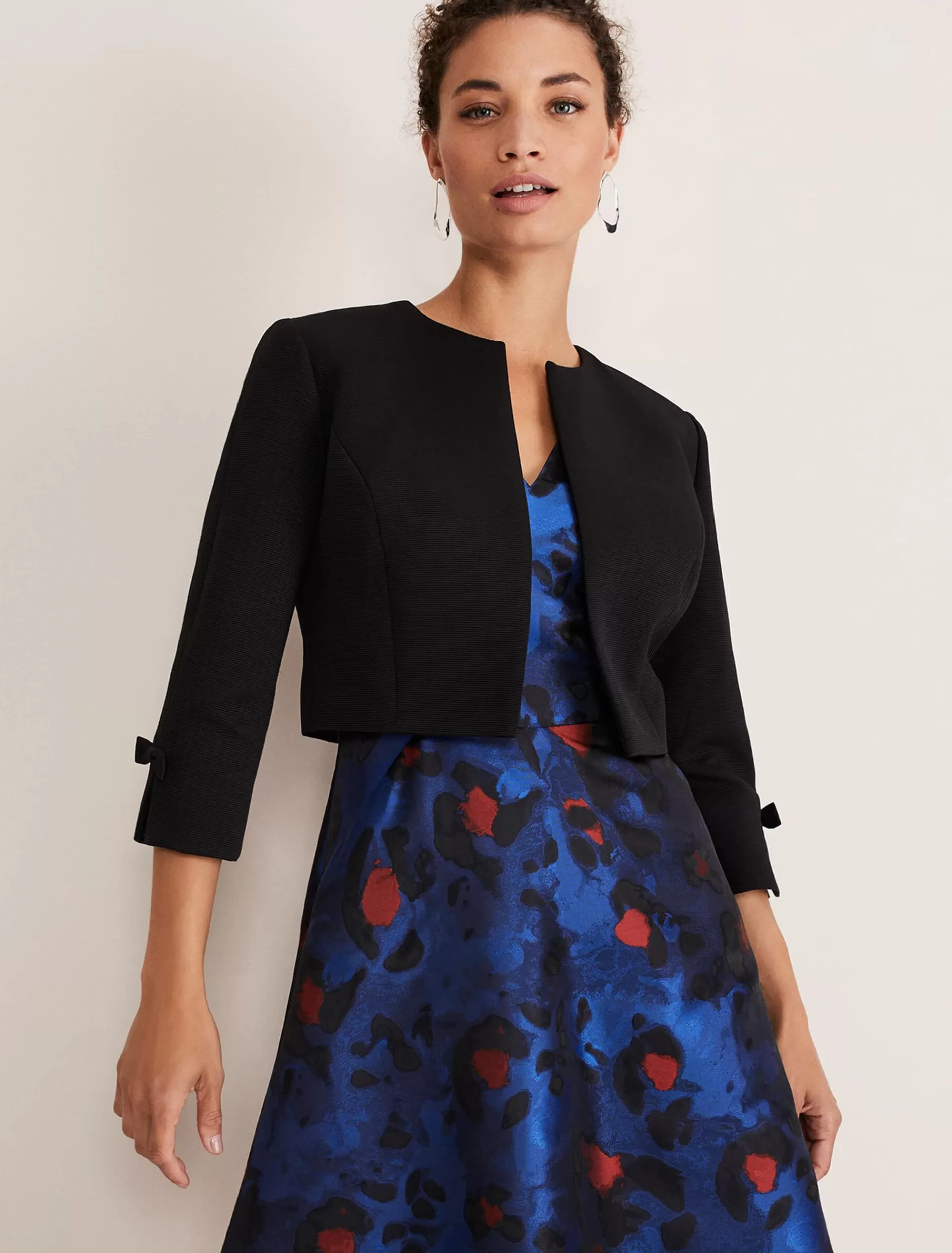 Phase Eight Zoelle Bow Detail Jacket Black Clearance