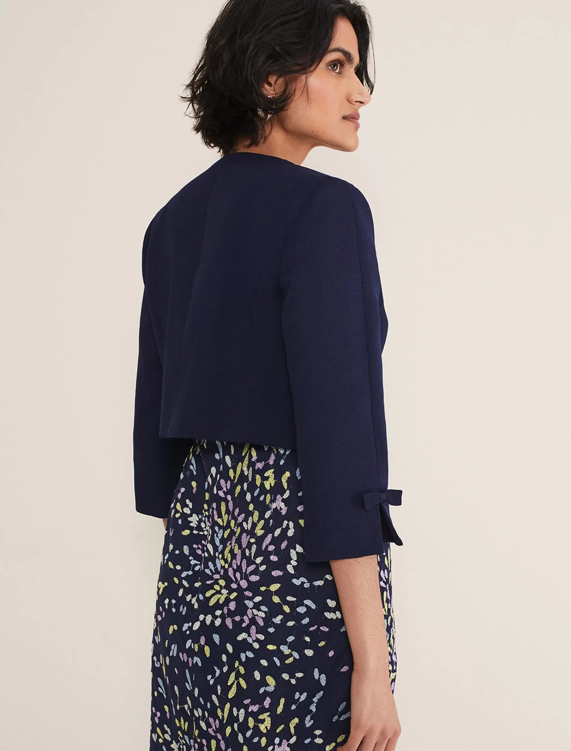 Phase Eight Zoelle Bow Detail Jacket French Navy Best Sale