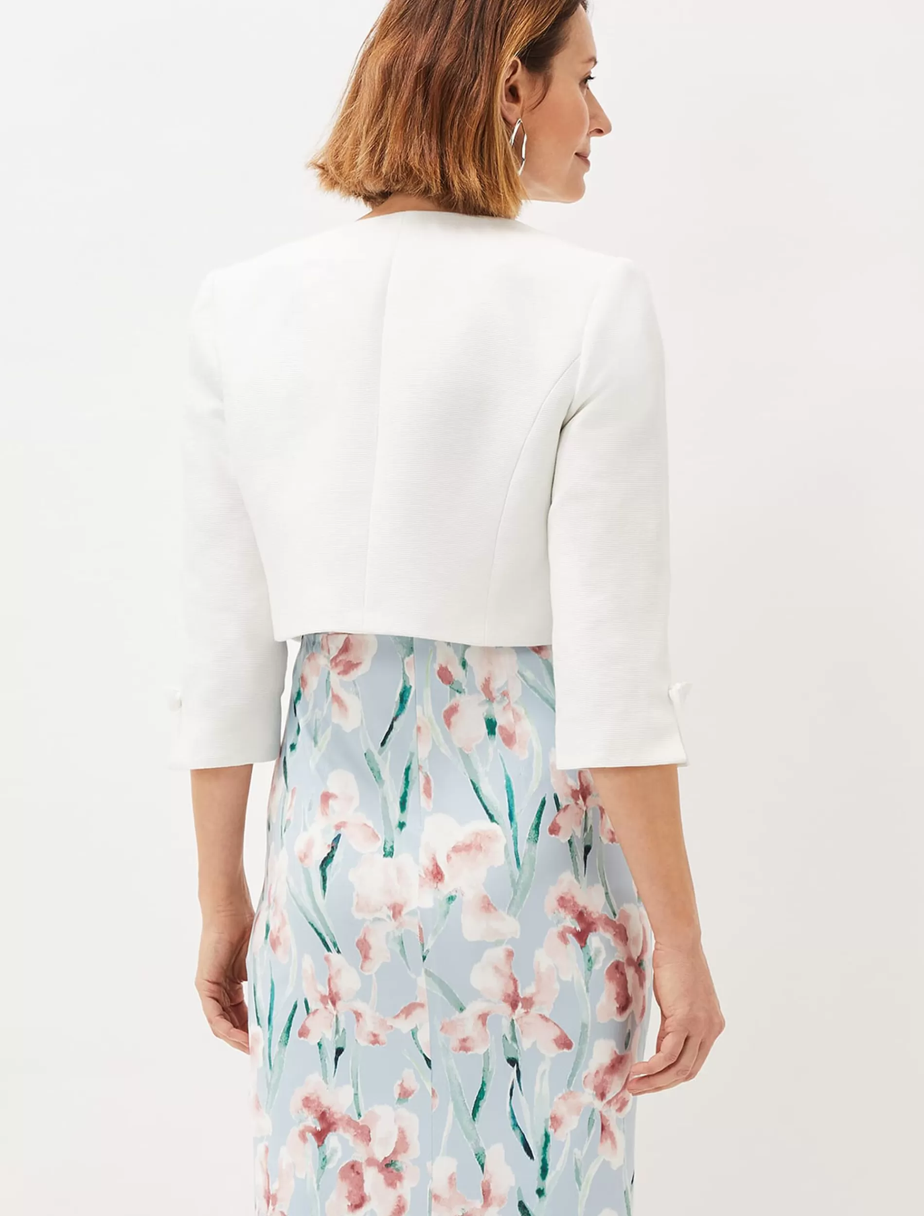 Phase Eight Zoelle Bow Detail Jacket Ivory Store