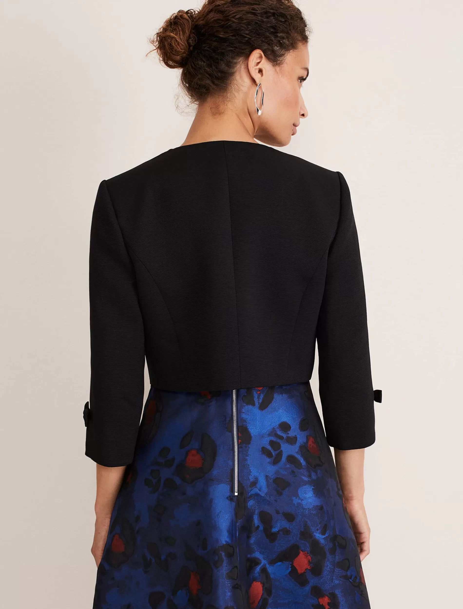 Phase Eight Zoelle Bow Detail Jacket Black Clearance