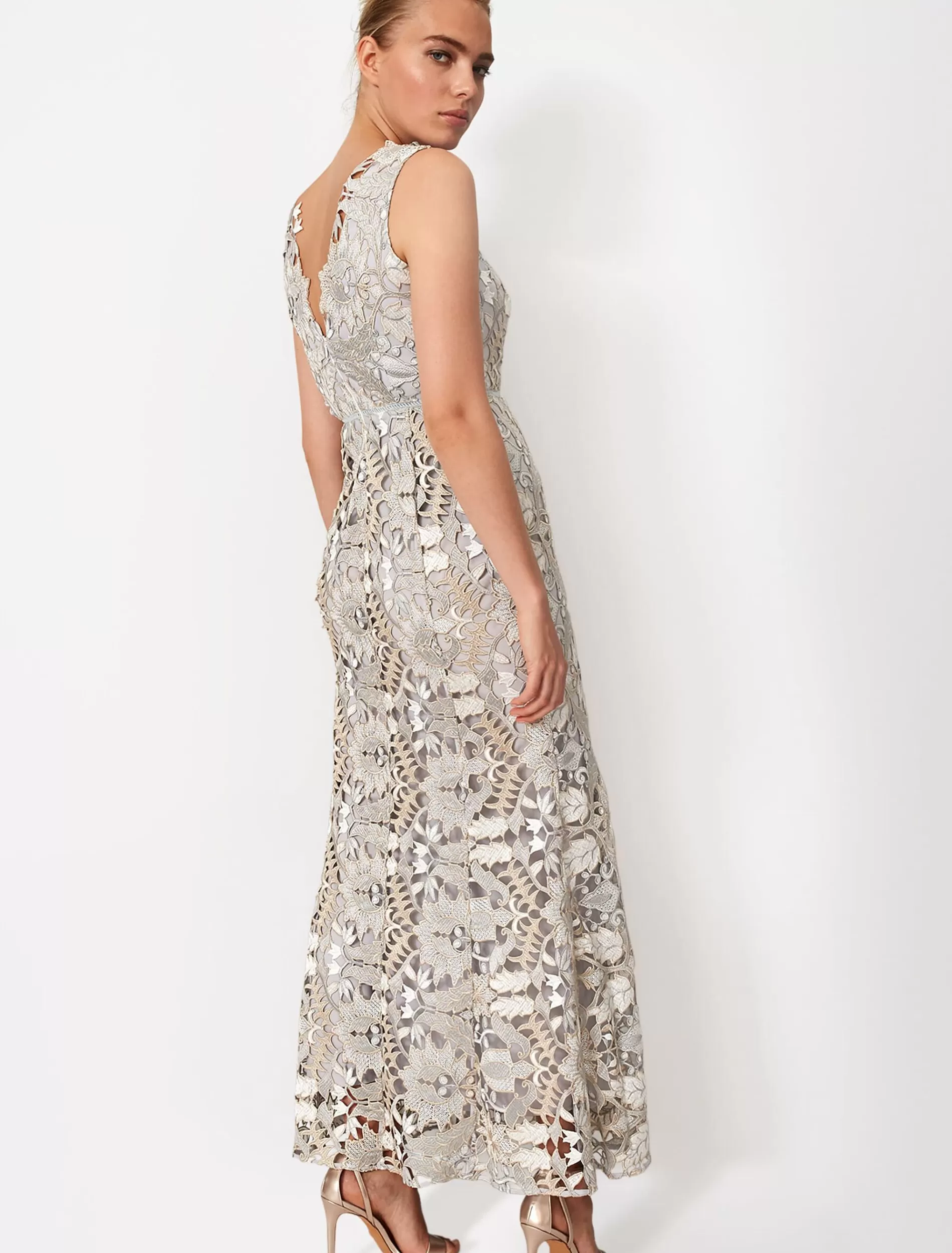 Phase Eight Zoey Lace Maxi Dress Smoke Discount