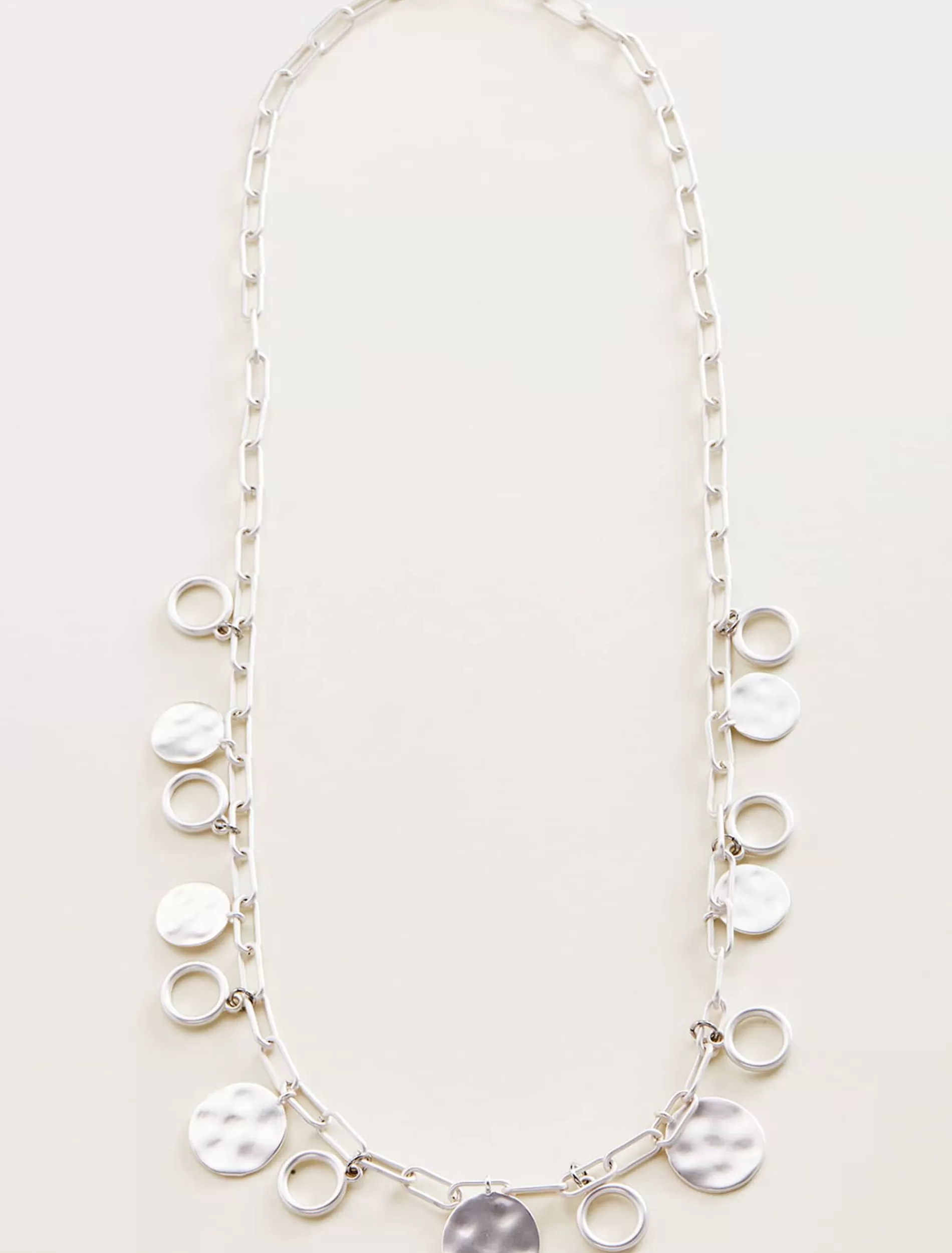 Phase Eight Zoia Long Chain Pendant Necklace Silver Store