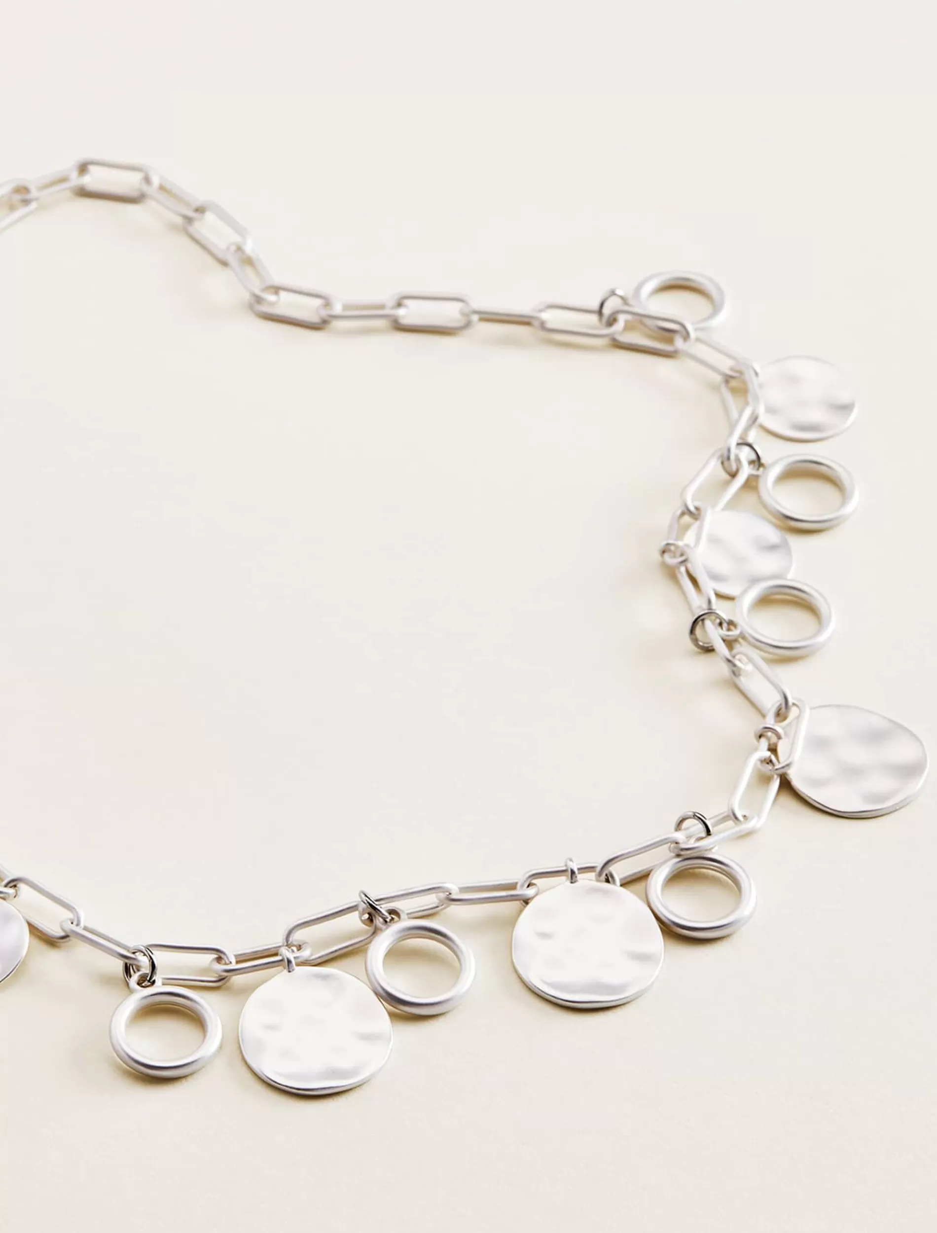Phase Eight Zoia Long Chain Pendant Necklace Silver Store